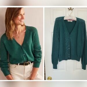 Boden Pointelle Sleeve Cardigan